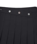 Women's Pleats Half Pants - Black