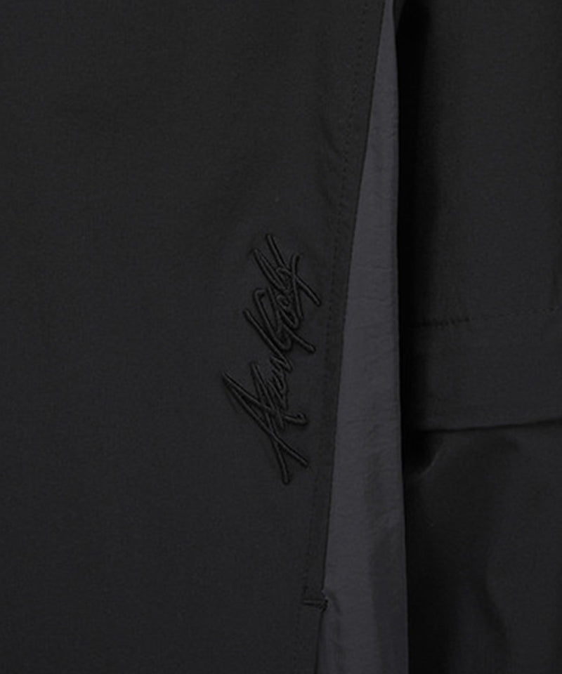 Men's Round Neck Anorak Jacket - Black