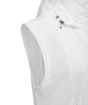Women's Waist Shirring Hoody Vest - Off  White