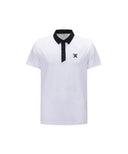 Men Back Fabric Block Short T-Shirt - White
