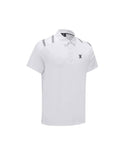 Men Ice Dots Logo Pattern Short T-Shirt - White
