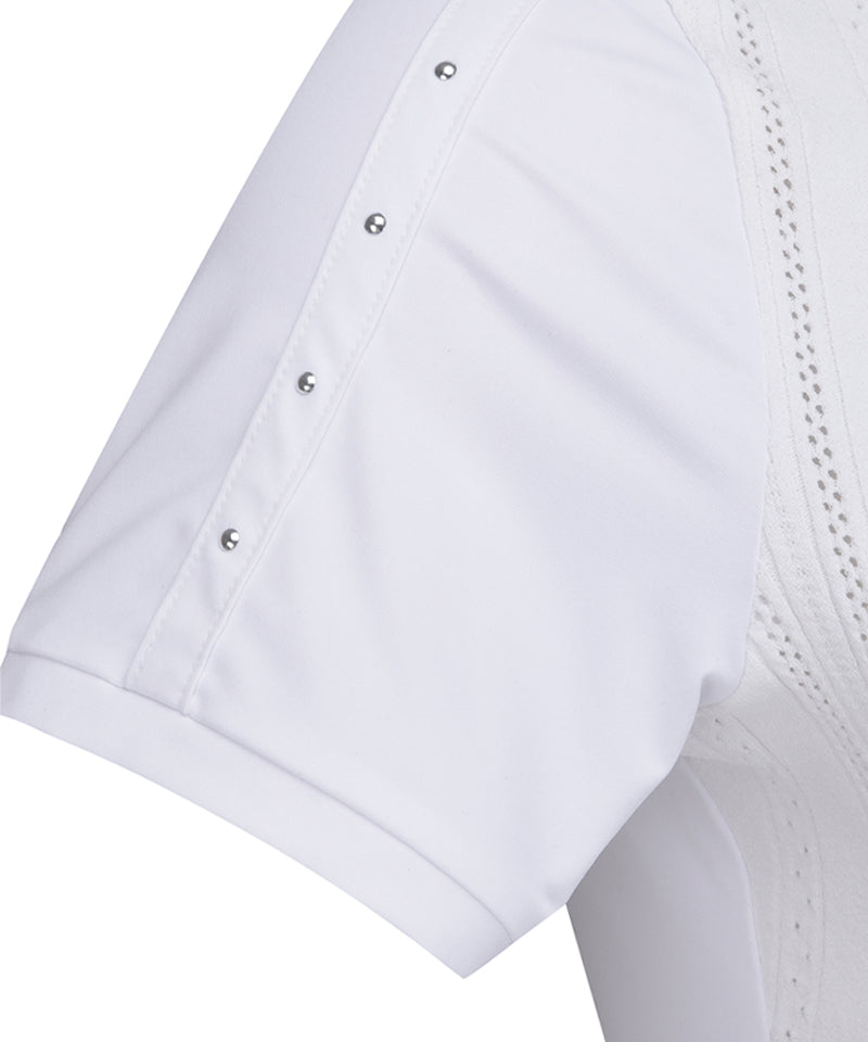 ANEW Golf Women's SM Textured Hybrid Short T-Shirt - White