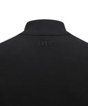 Men's Wooven Mixed Knit Vest - Black