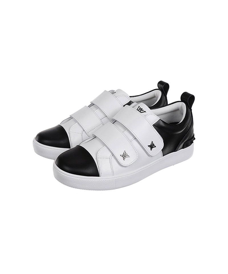 Men's Color Block Double Velcro Sneakers - Black