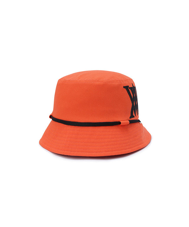 Unisex Big Logo Applique Bucket Hat -  Orange