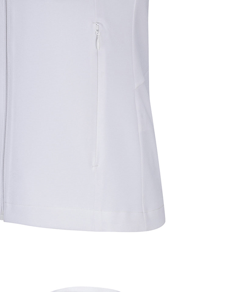 Women's FIT High Neck Vest - White