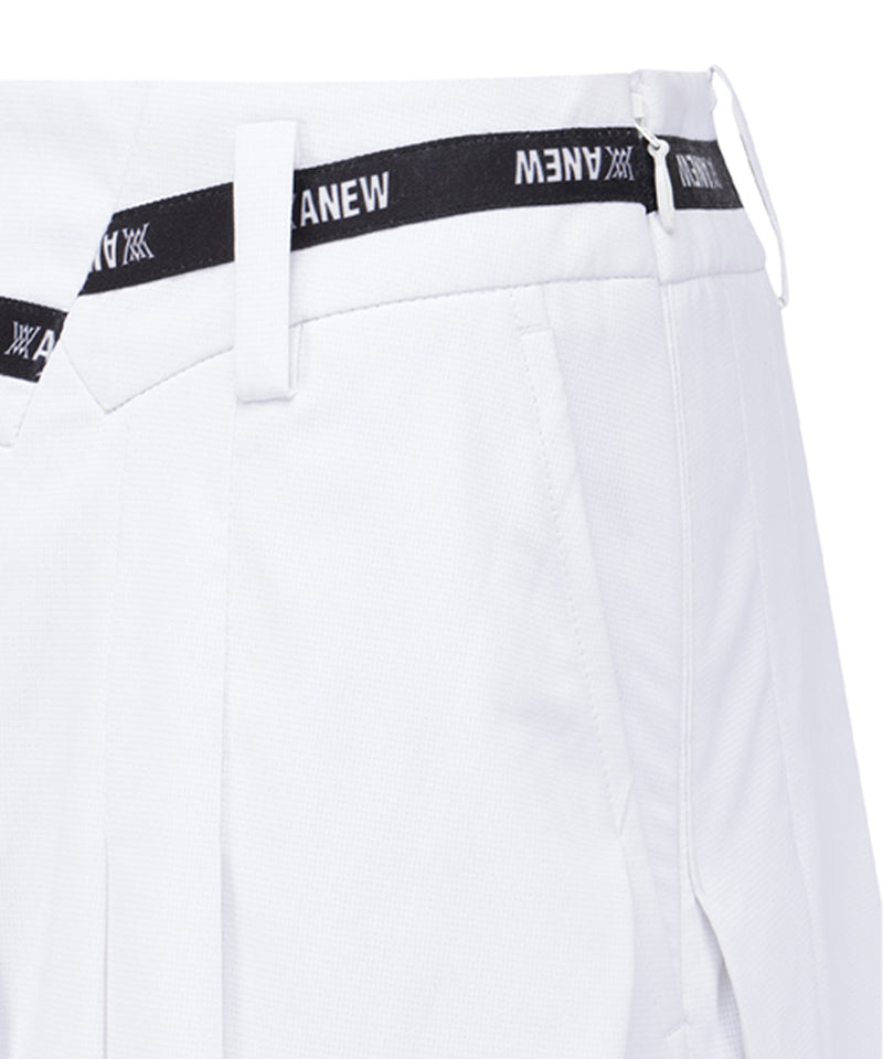 Anew Golf Women's SM Incision Pleated Half Pants - White