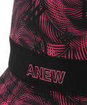 ANEW Golf Uni Tropical Pattern Reversible Bucket Hat - Black