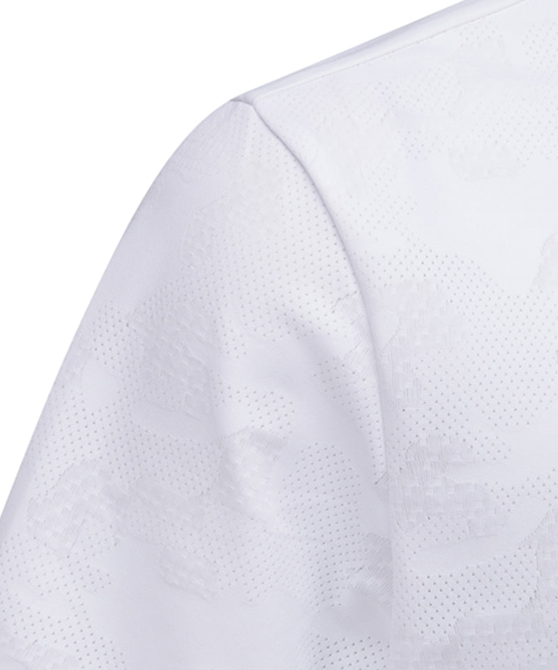 ANEW GOLF Men's SM Jacquard Hybrid Short T-Shirt - White