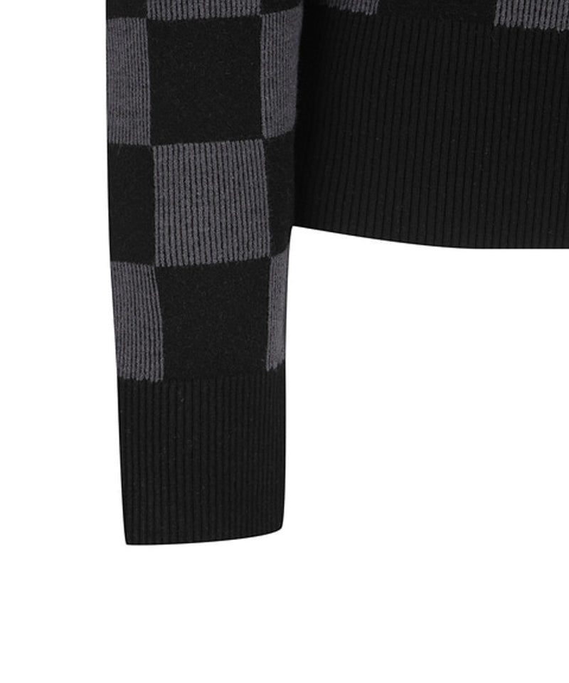 Women's Check Board Pullover - Black
