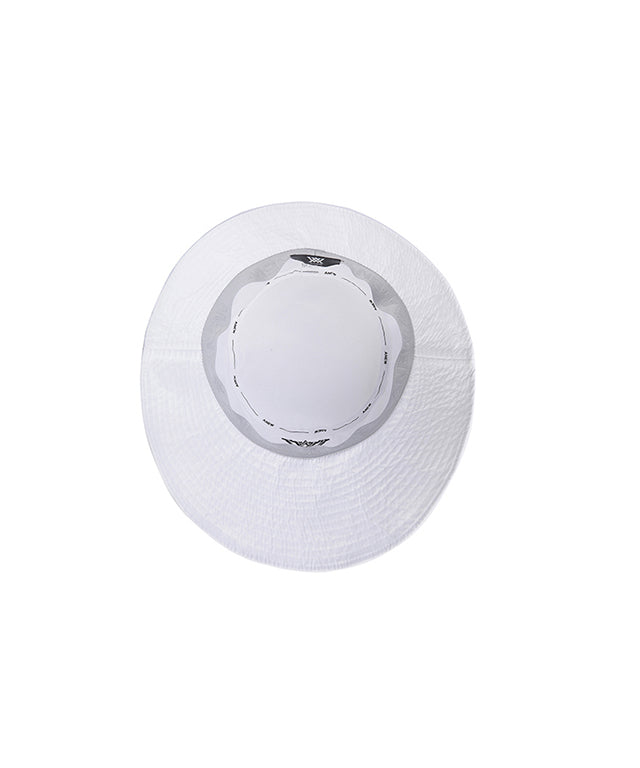 Wide Brim Bucket Hat - White