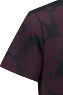 Men's FA Flower Pattern Short T-Shirt - Burgundy