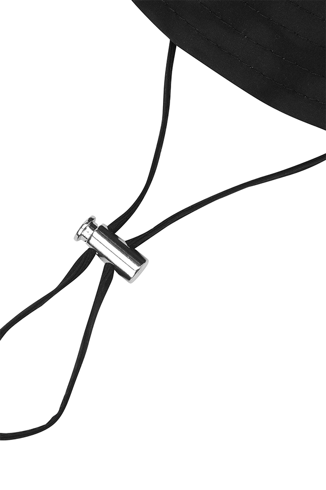 Unisex Flower Pattern Reversible Bucket Hat - Black