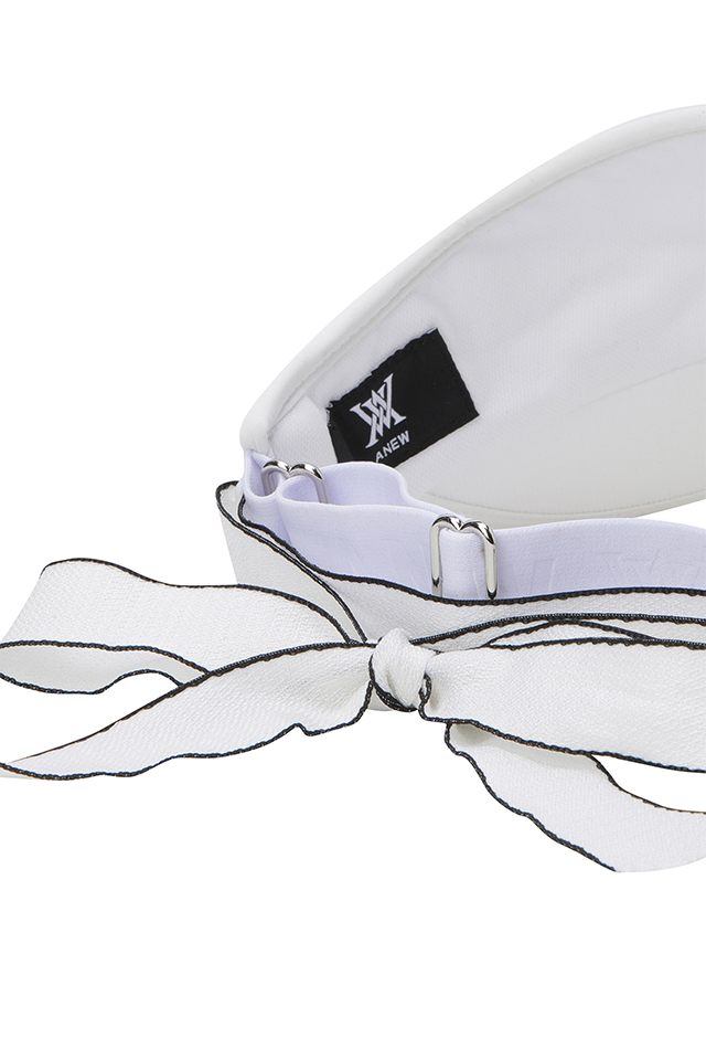 Women's Centre Ribbon Visor - White