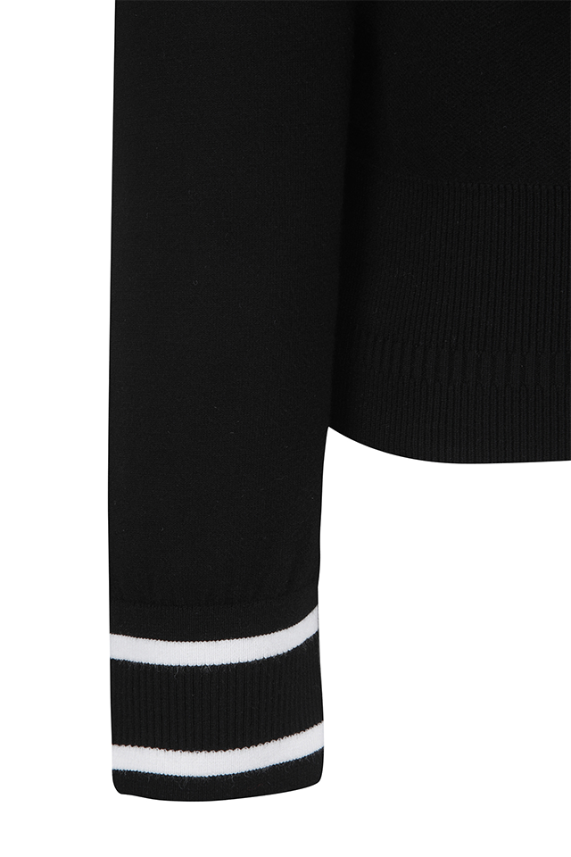Women's FA Logo Pattern Sweater - Black