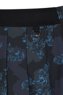 Women's FA Flower Pattern Pleated Skirt - Black
