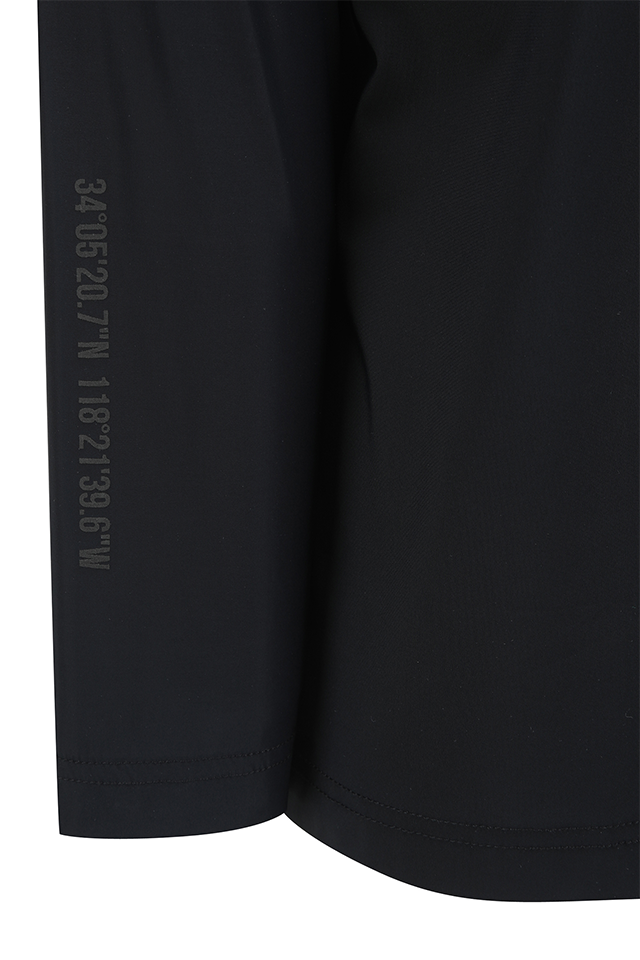 Men's SM Back Air Dot Long T-Shirt - Black