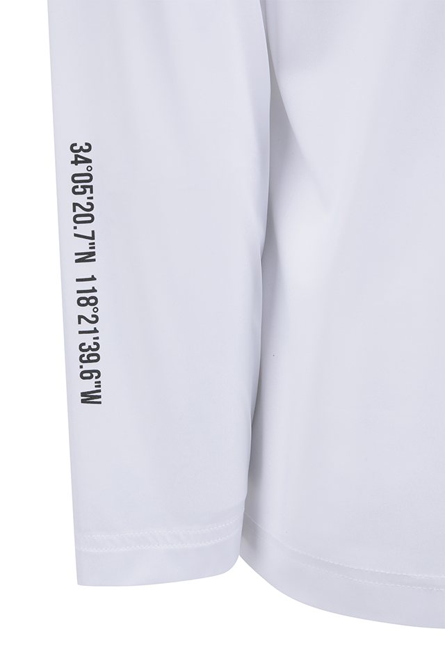 Men's SM Back Air Dot Long T-Shirt - White