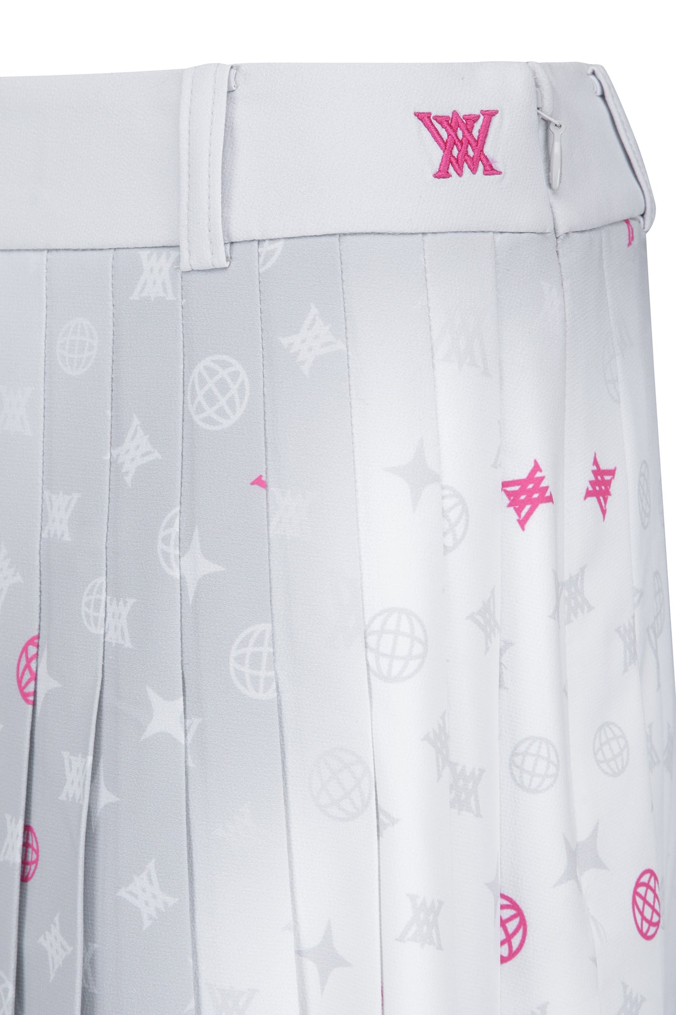 ANEW Golf Women's SM Gradation Pattern Pleated Skirt - Light Grey