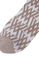 Women's Suit Medium Neck Socks - Beige