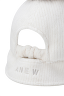 Women's Short Earflap Cap - Cream