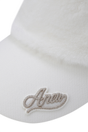 Women's Fur Visor - Cream