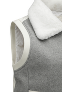 Women's WI Wide Collar Down Vest - Melange Grey