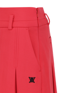Women's WI Brushed Fleece Pleated Skirt - Red