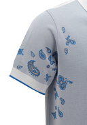 Men's Paisley Short Sleeve Sweater - White