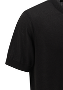 Men's Solid Short Sleeve Sweater - Black