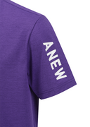 Men's Solid Round Short Sleeve T-Shirt - Purple