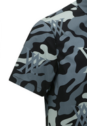 Men's Camo Pattern Short T-Shirt - Black