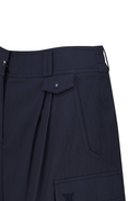 Women's Wide Out Pocket Half Pants - Navy