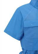 Women's Essential Short Sleeve Pleats Jacket - Blue