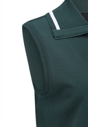 Women's Sailor Collar Knit Vest - Dark Green