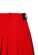Women's Layered Pleats Skirt - Red