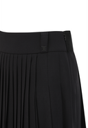 Women's  Pleated Wrap Skirt - Black