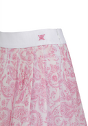 Women's Paisley Flare Skirt - Hot Pink