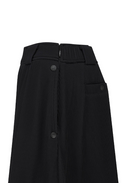 Women's Abstract Volume Flare Skirt - Black