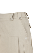 Women's Pleated Skirt - Beige