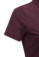 Women's Back Zip Mock Neck T-Shirt - Wine