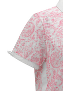 Women's Paisley Mesh T-Shirt - Hot Pink