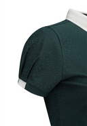 Women's Back Zip T - Shirt - Dark Green
