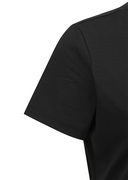 Women's Solid Round Short Sleeve T-Shirt - Black