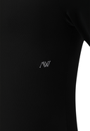 [Signature] Women's Mesh Hybrid Long T-Shirt - Black
