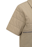 Women's Short Sleeve Jacket - Dark Beige