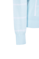 Women's Stripe Round Sweater - Ice Blue