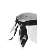 Women's Scarf Bonnet Visor - White