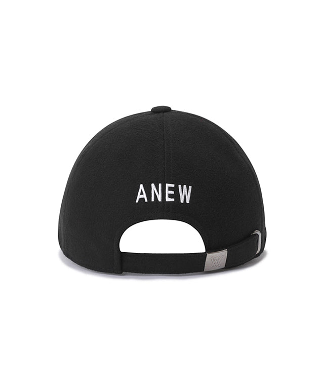 Short Wide Ball Cap - Black