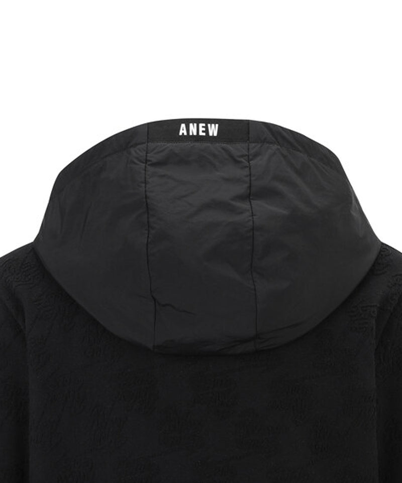 Women's Logo Pattern Anorak - Black